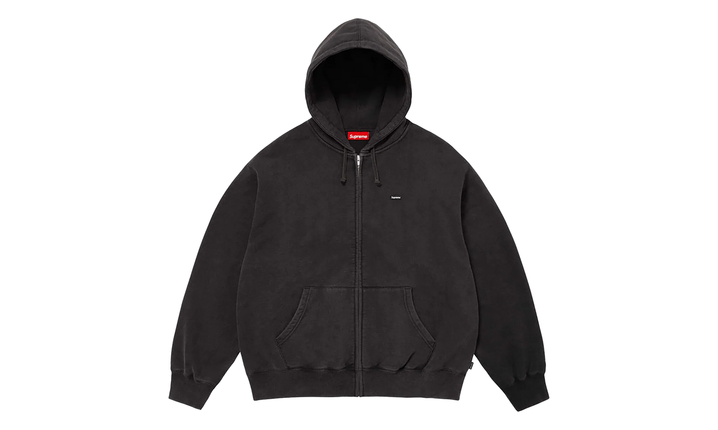 Small Box Zip Up Hooded Sweatshirt "SS26 - black" SU27349