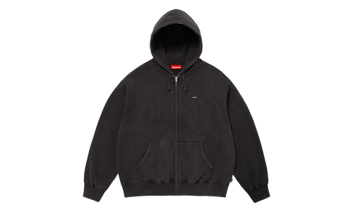 Small Box Zip Up Hooded Sweatshirt "SS26 - black" SU27349