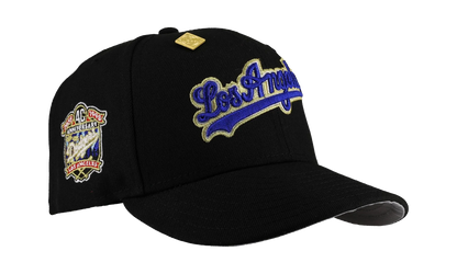 59FIFTY Los Angeles Dodgers 40th Anniversary Fitted Hat "Black Dome - Metallic Script" 123451299828