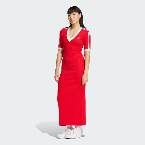 Women's adidas Adicolor 3-Stripes Knit V-Neck Dress