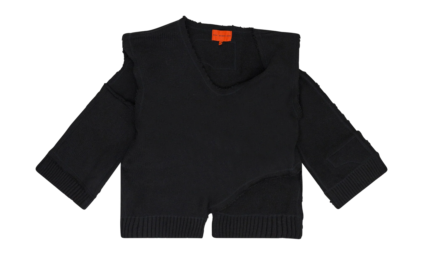 Unadorned Sweater Vest "Coal" 02637 10004WDWUSV BLAC