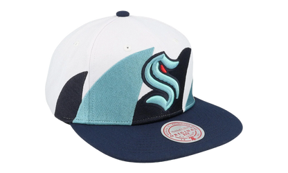 NHL Vintage Sharktooth Snapback Cap "Seattle Kraken - White" 6HSSSH22088 SKRWHIT