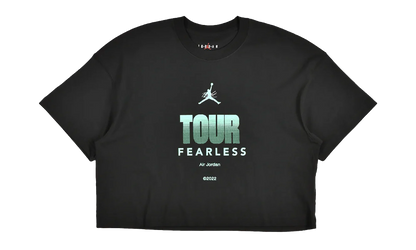 Air Jordan Fearless Tour Boxy Cropped T-Shirt WMNS "Black / Green" DX5973 010
