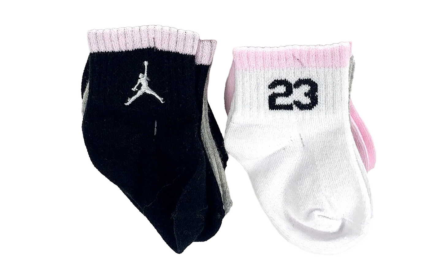 Air Jordan Ankle Socks (6 Pairs) TD "Pink / Black" NJ3062 A9Y