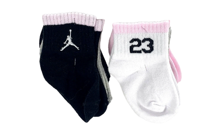 Air Jordan Ankle Socks (6 Pairs) TD "Pink / Black" NJ3062 A9Y