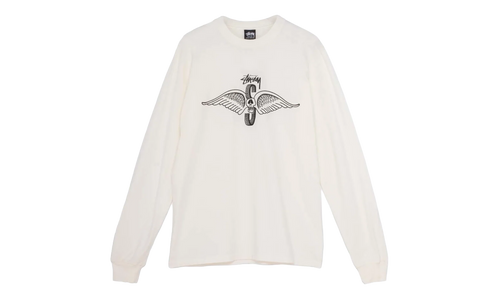 Skull Wings Pigment Dyed Long-Sleeve "Natural" STUS367
