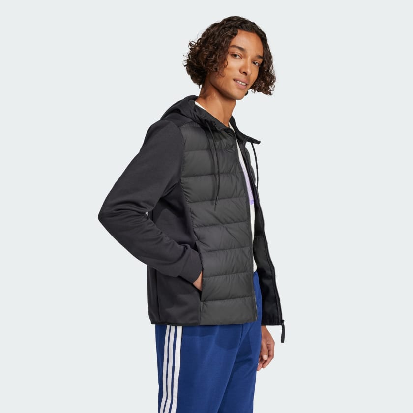 Men's adidas Essentials Hybrid Down Hooded Jacket