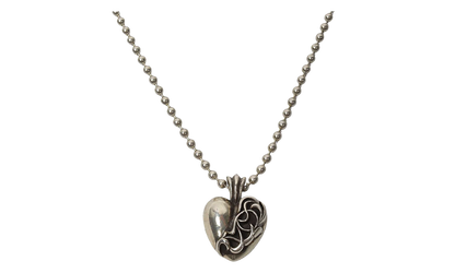 Las Vegas exclusive heart pendant with ball chain "Silver" CHRM1136