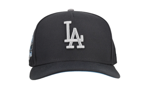9FIFTY Los Angeles Dodgers A Frame Snapback Hat "Graphite / Ice Blue" NE155