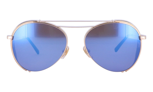 Double Bridge Aviator Sunglasses "Shiny Gold" MCM129S-740