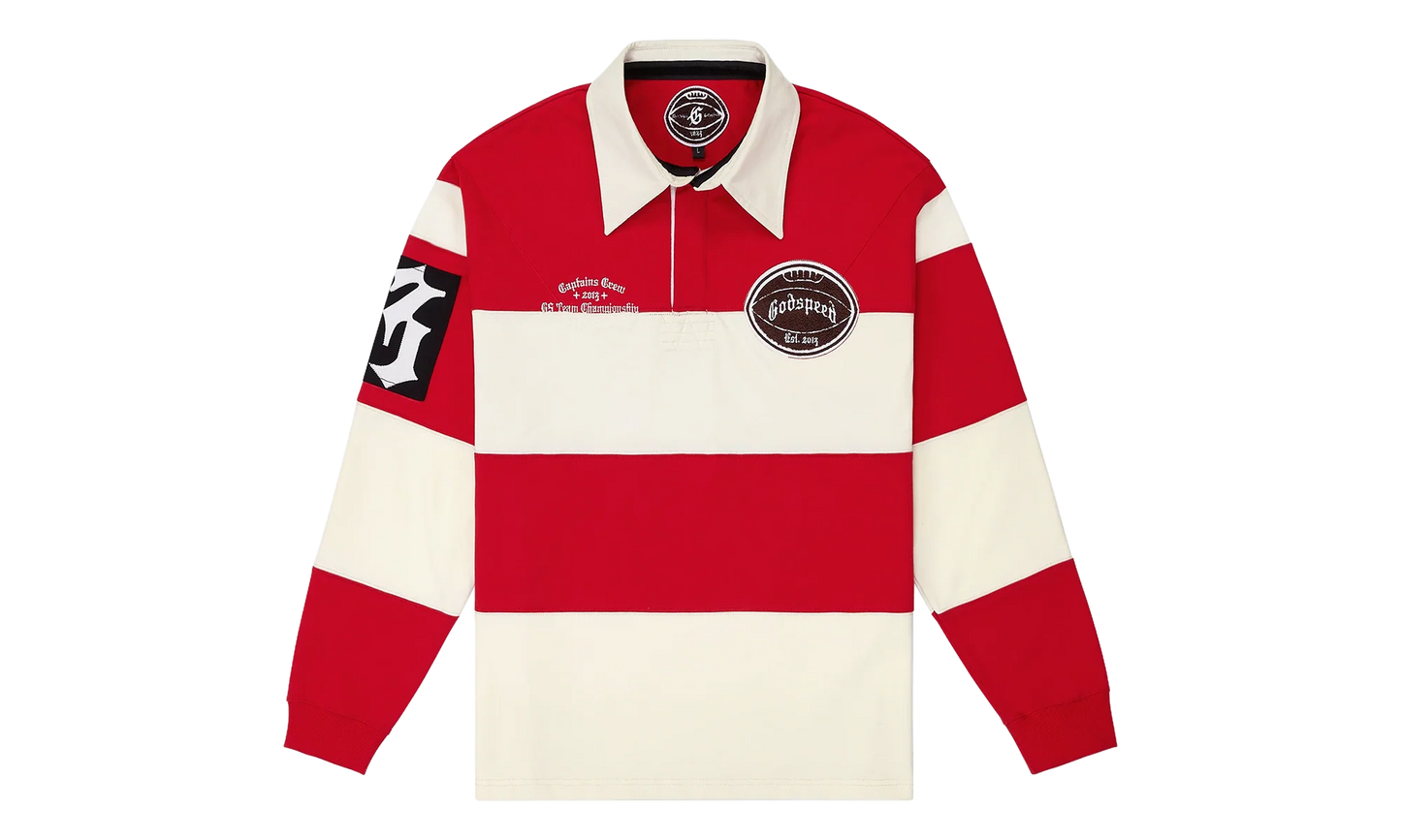 Classic Field Rugby Shirt "Cream / Red" RBIJCJHN