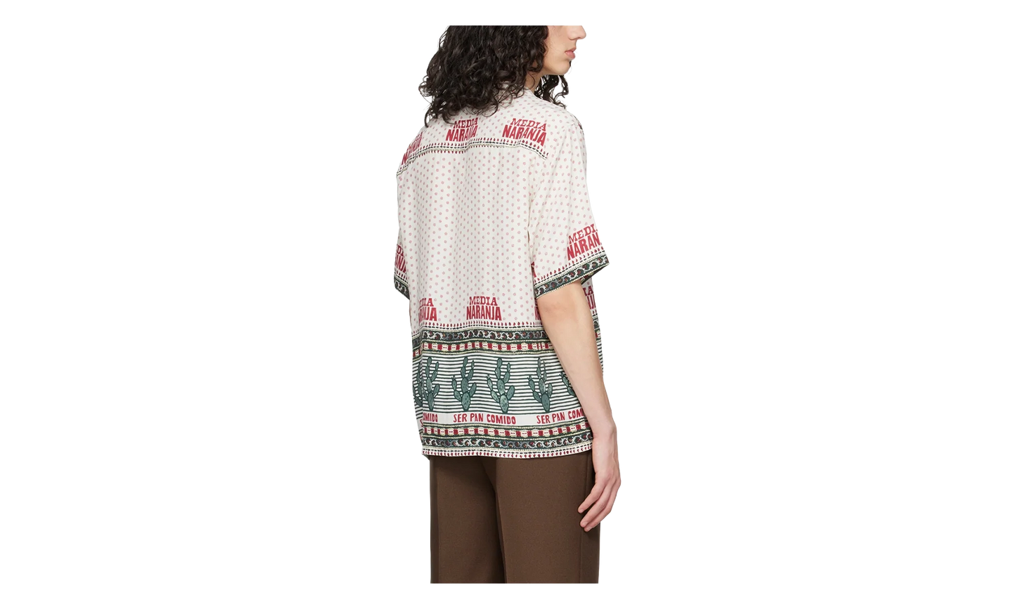 Media Naranja Open Collar Shirts "Beige" 963547