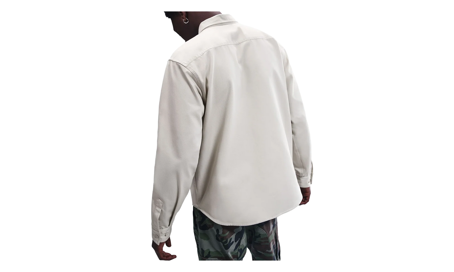 SB Long-Sleeve Woven Skate Top "Light Bone / White" FV7345 072