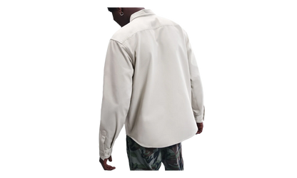 SB Long-Sleeve Woven Skate Top "Light Bone / White" FV7345 072