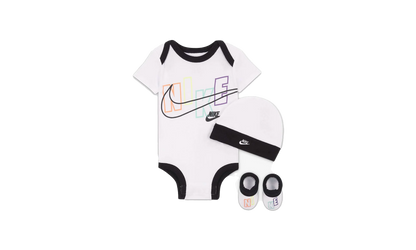 Baby Bodysuit, Hat and Booties 3-PC Box Set "White / Black" NN0648 001