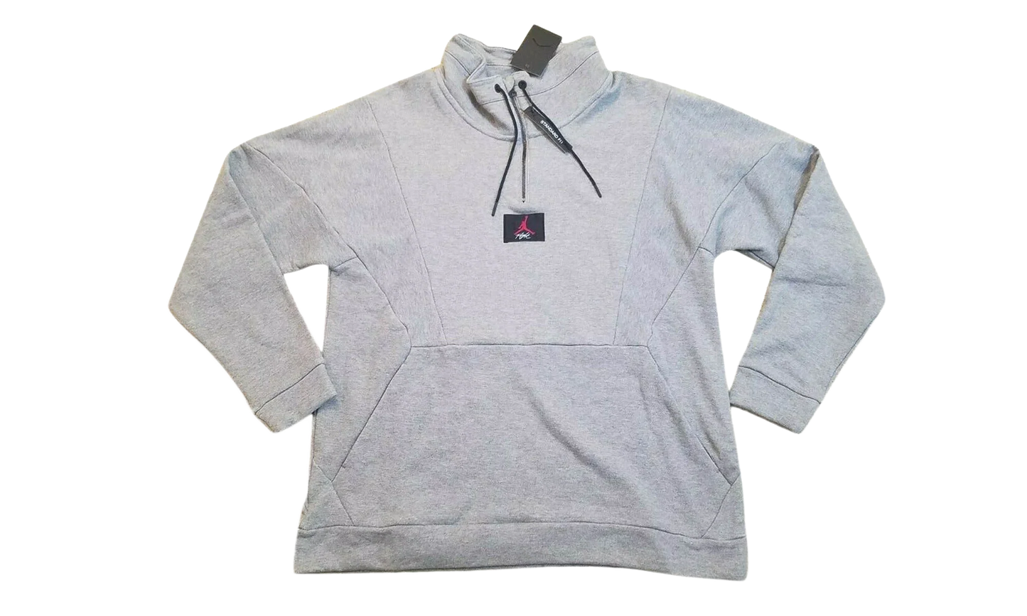 Jordan Jumpman Flight Loop 1/4 Zip Pullover Sweater "Grey / Black" AV2292 091