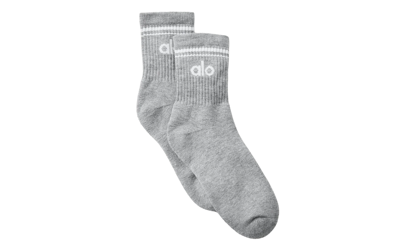 Half-Crew Throwback Sock "Grey / White" ALO03