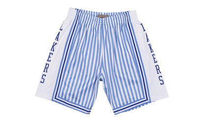 NBA Striped Swingman Shorts "1996 Los Angeles Lakers - Blue" SMSHBW19048 LALPTBL96