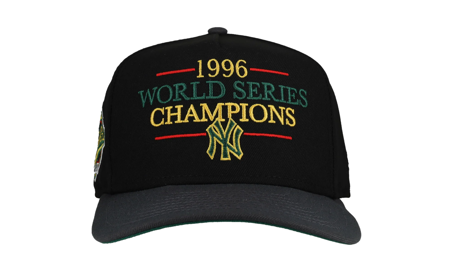 9FIFTY New York Yankees 1996 World Series A Frame Snapback Hat "Black / Graphite" NE239