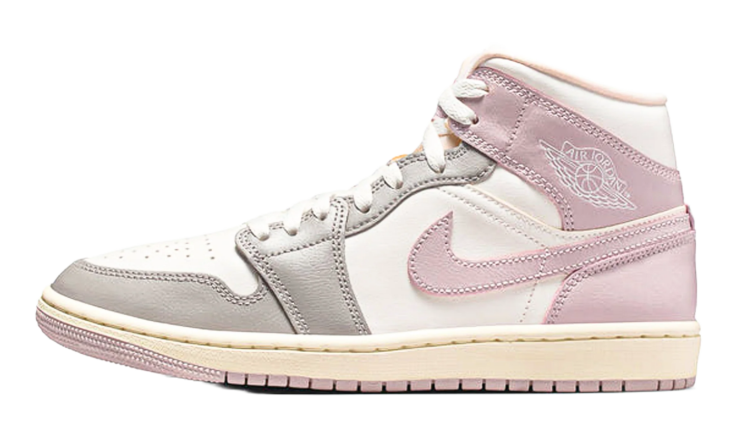 Air Jordan 1 Mid WMNS "Enigma Stone / Particle Rose" BQ6472 122