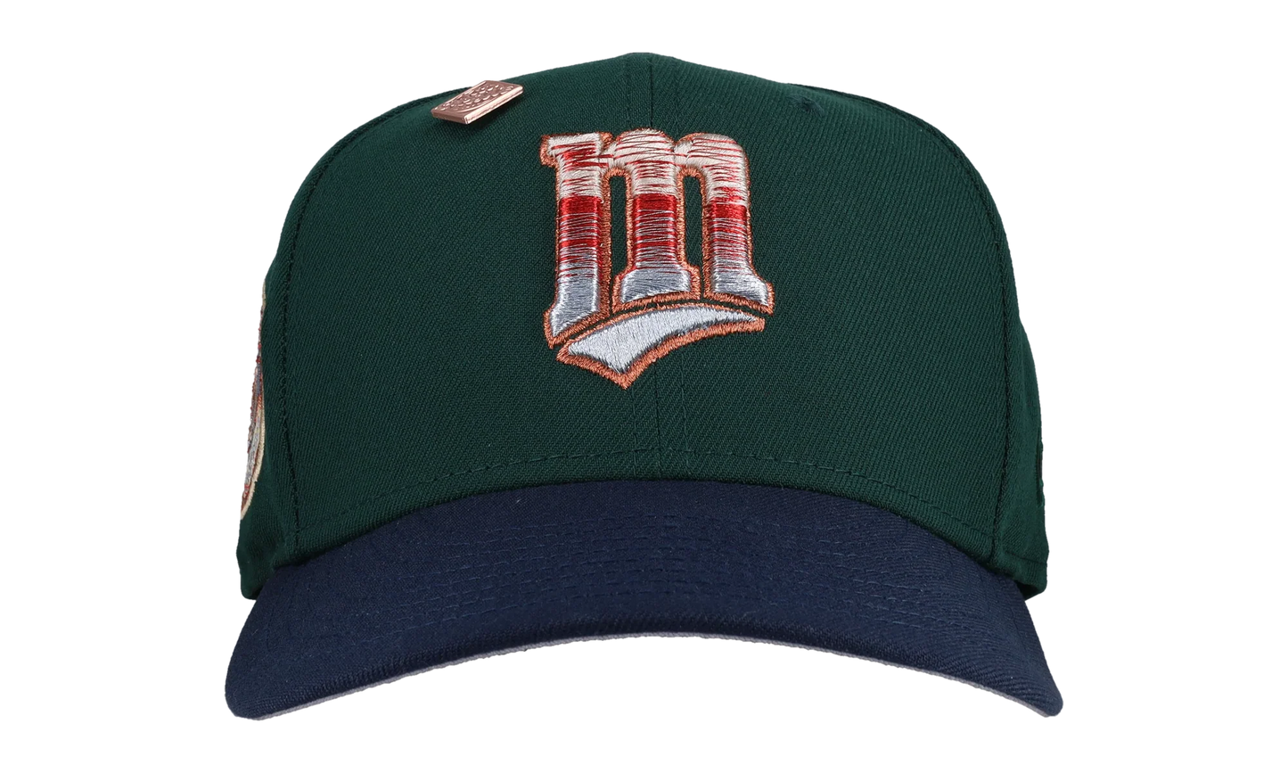 59FIFTY Minnesota Twins 50th Anniversary Fitted Hat "Green / Navy / Metallic" 123451300476