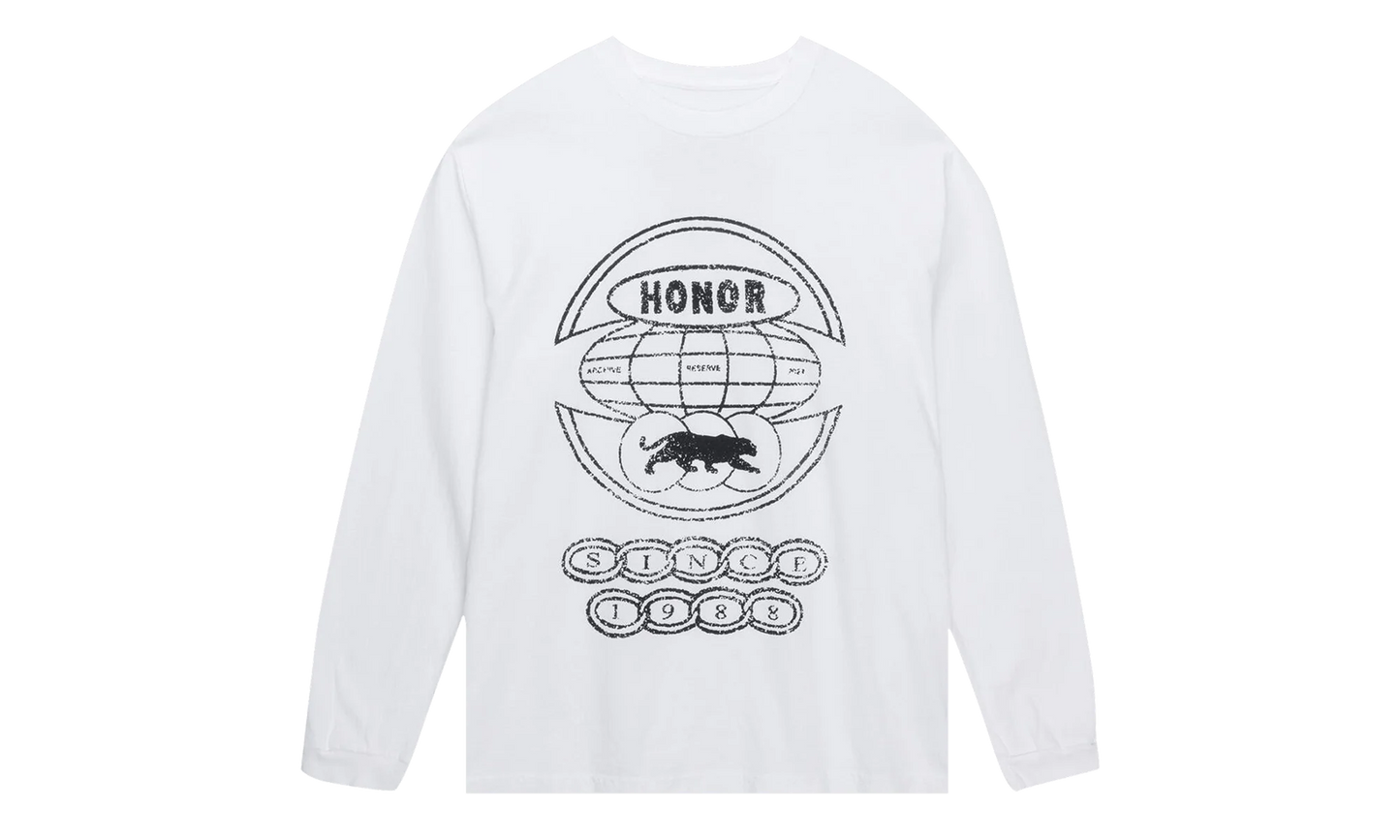 Global Logo Long Sleeve Tee "White" HTG250545 WHIT