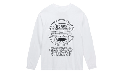 Global Logo Long Sleeve Tee "White" HTG250545 WHIT