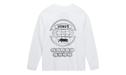 Global Logo Long Sleeve Tee "White" HTG250545 WHIT
