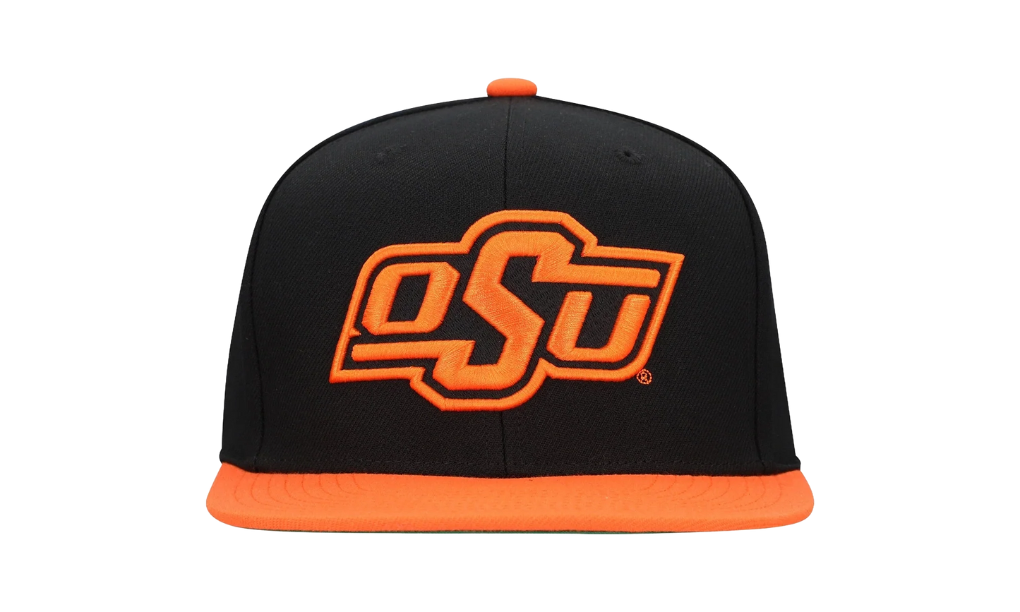 NCAA Team 2 Tone 2.0 Snapback Cap "Oklahoma State Cowboys - Black" HS5400 OSUBLCK