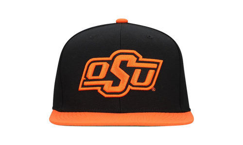 NCAA Team 2 Tone 2.0 Snapback Cap "Oklahoma State Cowboys - Black" HS5400 OSUBLCK