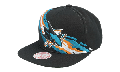 NHL Vintage Paintbrush Snapback Cap "San Jose Sharks - Black" 6HSSSH22087 SJSBLCK