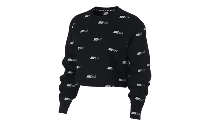Printed Fleece Crew Sweatshirt WMNS "Black" BV9006 010