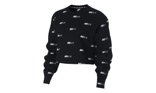 Printed Fleece Crew Sweatshirt WMNS "Black" BV9006 010