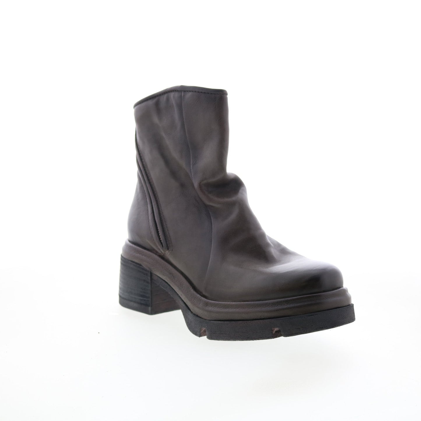 Edgar Womens Brown Leather Zipper Casual Dress Boots