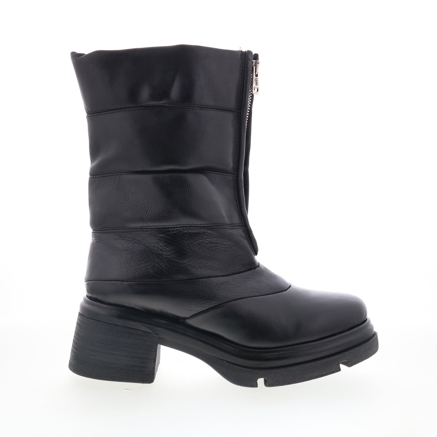 Edwin Womens Black Leather Zipper Casual Dress Boots