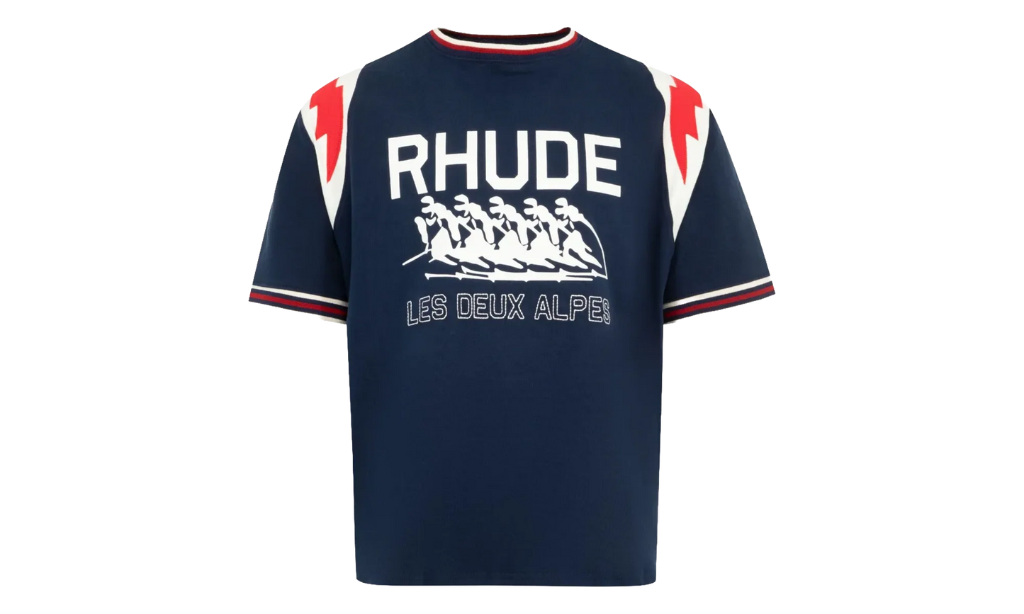Lighting Ringer Tee "Navy / Off White / Red" RHPF24TT190122309