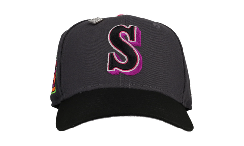 59FIFTY Seattle Mariners 40th Anniversary Fitted Hat "Graphite / Neon Metallic" NE376