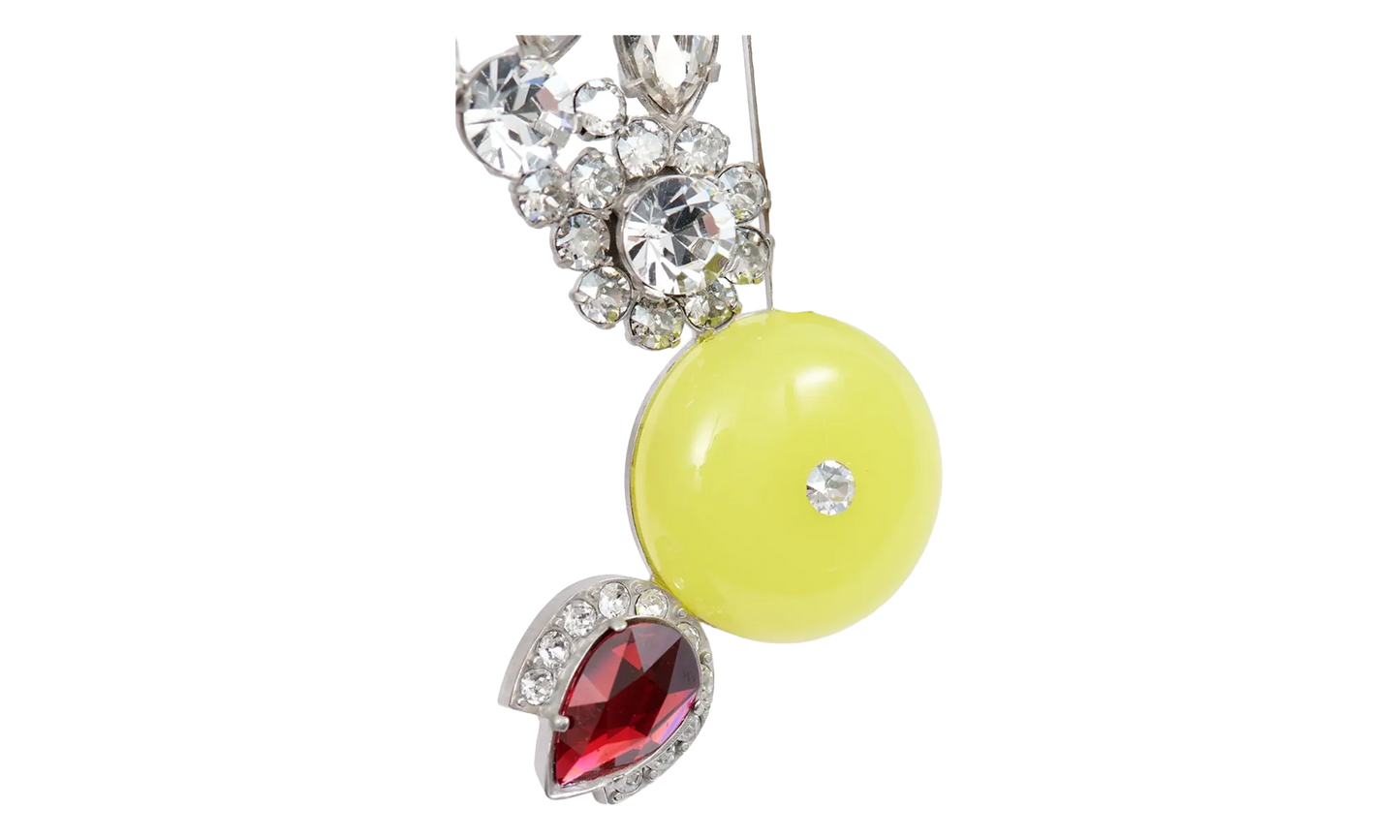 Rhinestone Shapes Brooch "Yellow / White" SM1VK0041P6479978