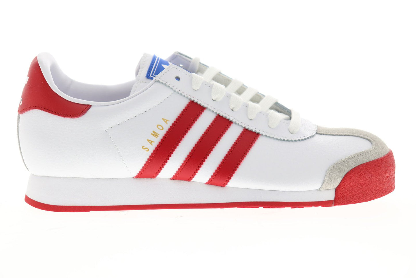 Samoa EG3001 Mens White Suede Originals Lace Up Lifestyle Sneakers Shoes