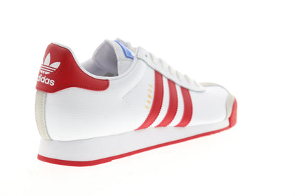 Samoa EG3001 Mens White Suede Originals Lace Up Lifestyle Sneakers Shoes