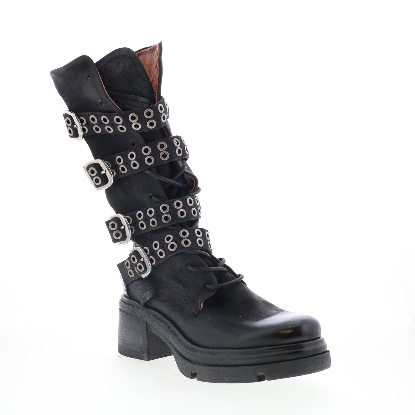 Ellington Womens Black Leather Zipper Casual Dress Boots
