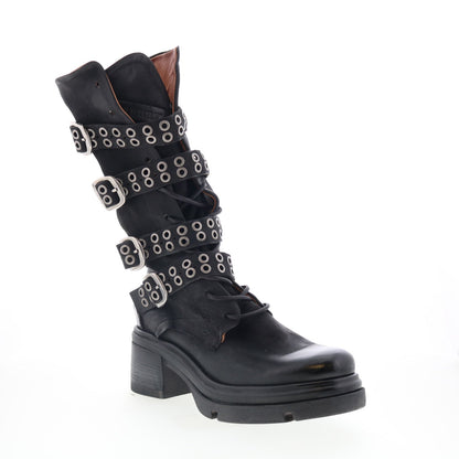 Ellington Womens Black Leather Zipper Casual Dress Boots