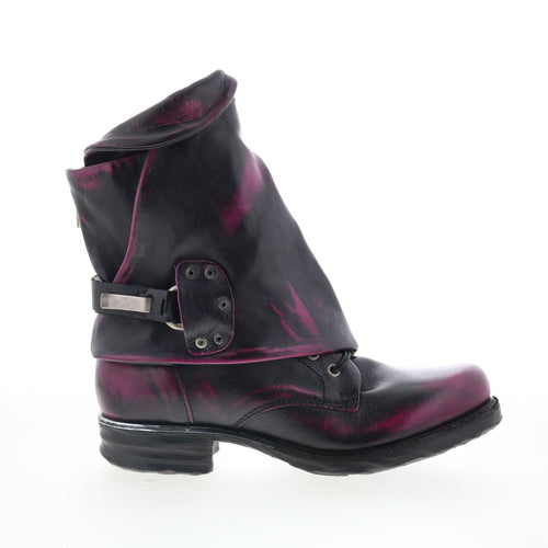 Emerson Womens Black Leather Zipper Casual Dress Boots