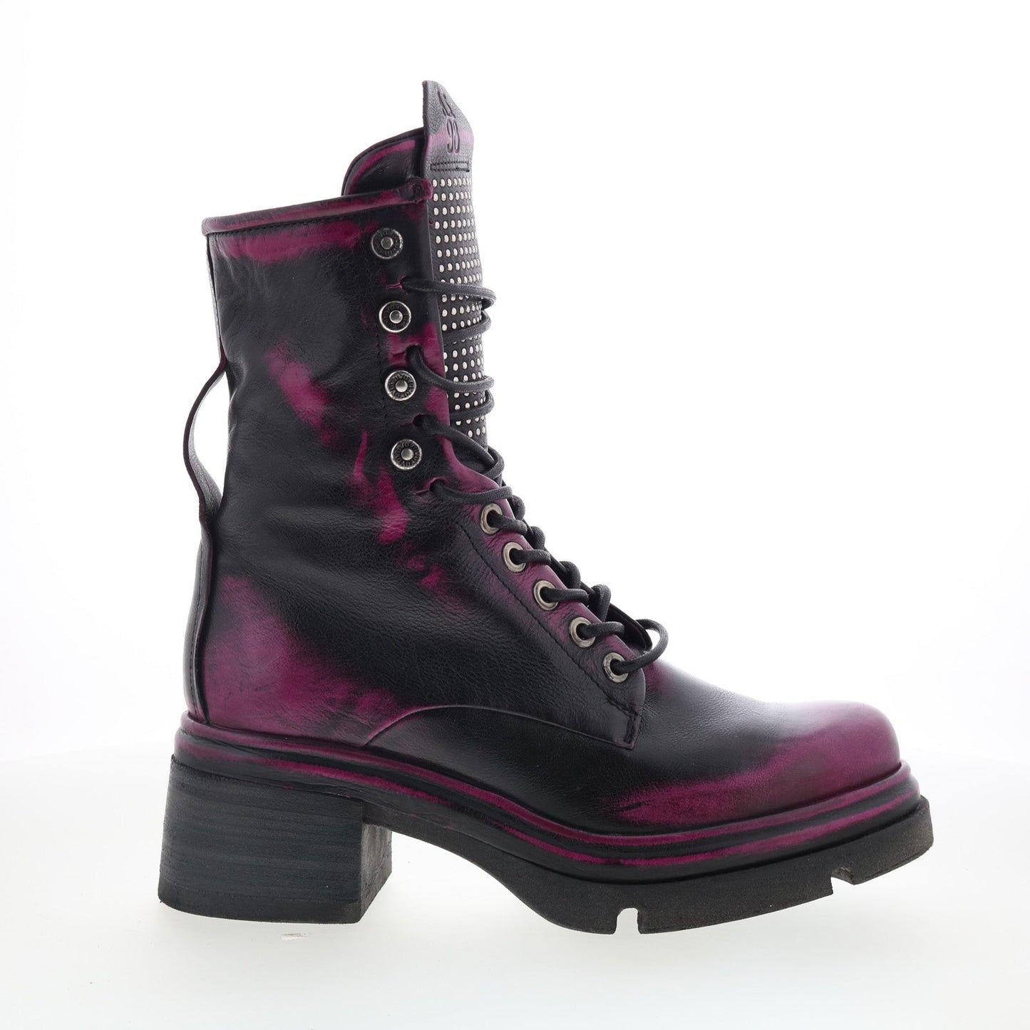 Emper Womens Black Leather Lace Up Casual Dress Boots