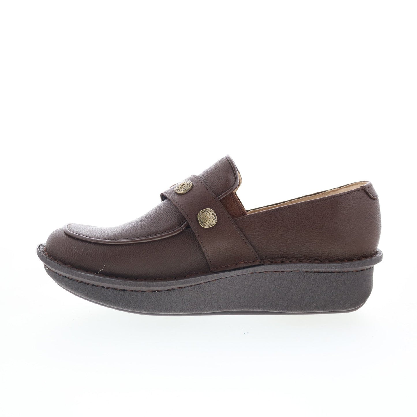 Alegria Ericka Upgrade ERC-8134 Womens Brown Leather Clog Flats Shoes