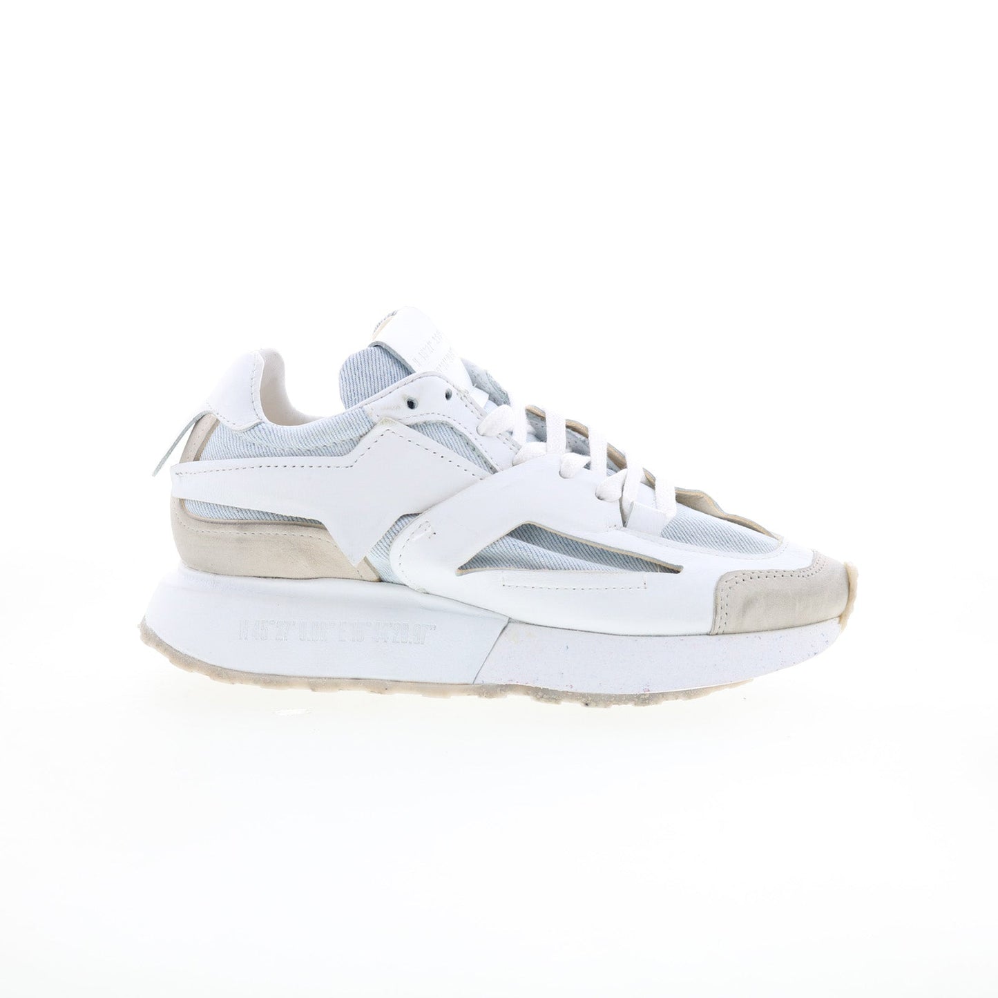 Evander Womens White Synthetic Lace Up Lifestyle Sneakers Shoes