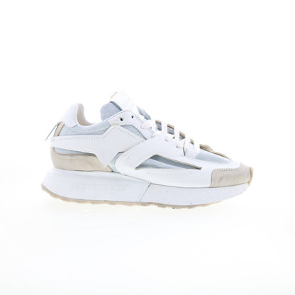 Evander Womens White Synthetic Lace Up Lifestyle Sneakers Shoes