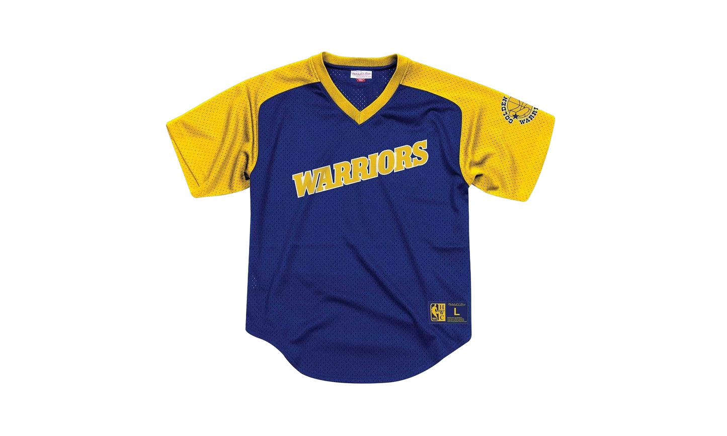 NBA Final Seconds Mesh V-Neck Shirt "Golden State Warriors - Blue" BA87OQ GSW B JXY