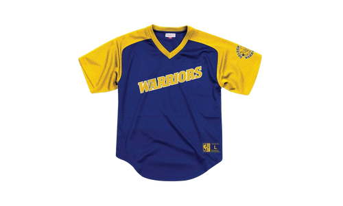 NBA Final Seconds Mesh V-Neck Shirt "Golden State Warriors - Blue" BA87OQ GSW B JXY