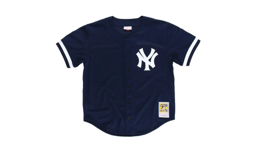 MLB Bernie Williams Authentic Batting Practice Button Front Jersey "1998 New York Yankees - Navy" ABBFAC20020 NYYNAVY98BWI